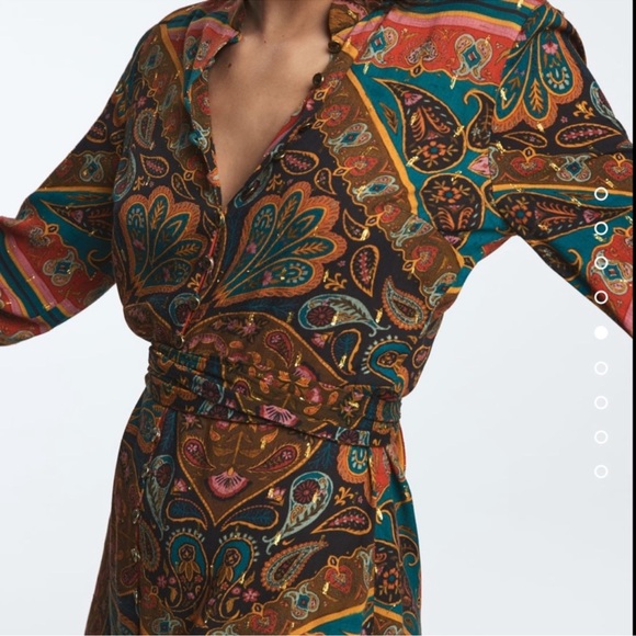 Zara Multicolor Paisley Print Dress - Picture 5 of 10